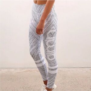 Stylish Black and White Striped Leggings